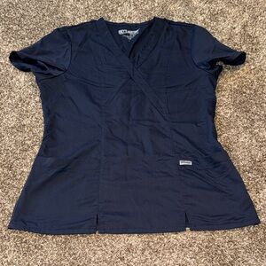 Grey's Anatomy charcoal Women's scrub top